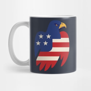 American eagle in vintage flag design Mug